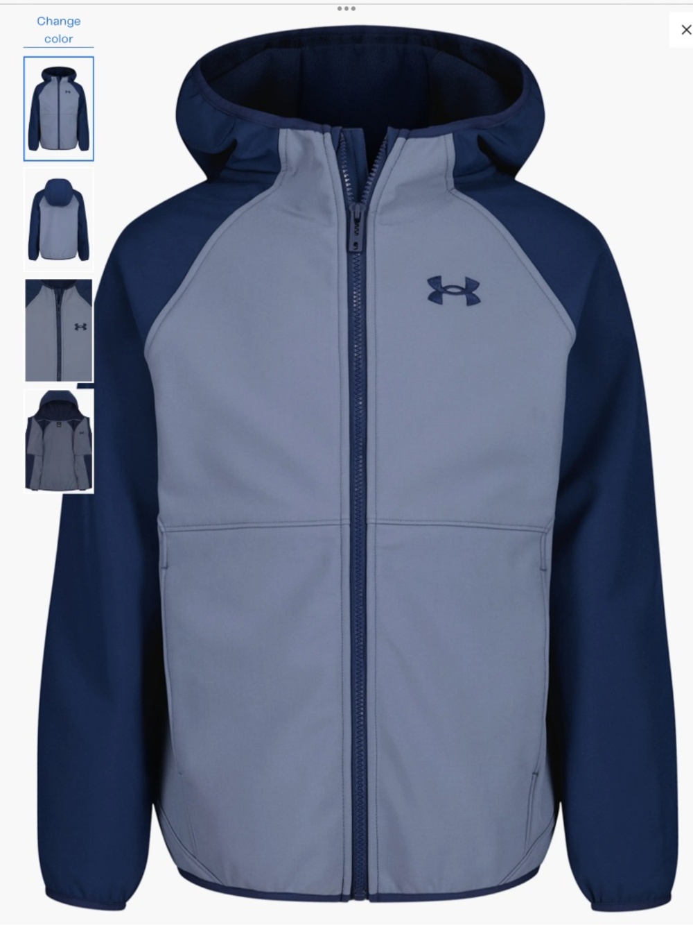 Under Armour Kids' Sim Softshell Water Resistant Jacket, size L
